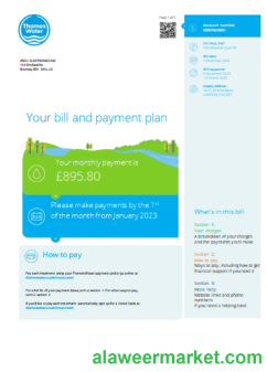 Thames Water utility business bill SCR